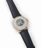 selling Patek Philippe World Time 5131G enamel dial white gold watch for sale online at A Collected Man London UK specialist of rare watches