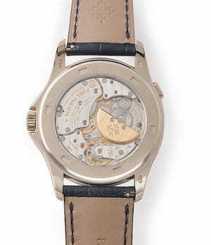 Patek Philippe movement World Time 5131G enamel dial white gold watch for sale online at A Collected Man London UK specialist of rare watches