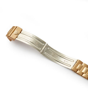 Patek Philippe think links bracelet 3800-001J yellow gold dark date disc luxury sports watch for sale online A Collected Man London UK specialist rare watches