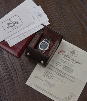 Patek Philippe Certificate of Origin Nautilus 3800/1A-001 steel vintage sports watch for sale online A Collected Man London 