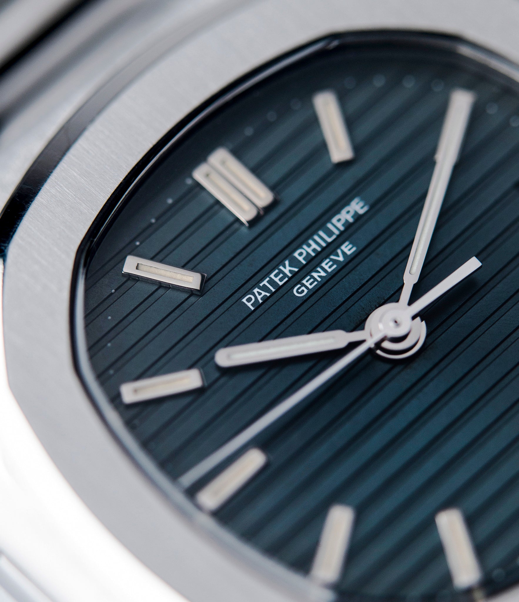 blue dial Nautilus 3800/1 Patek Philippe steel vintage luxury watch online at A Collected Man London UK specialised  seller of rare watches