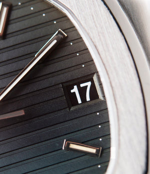 Nautilus 3800/1 Patek Philippe steel calendar vintage luxury watch online at A Collected Man London UK specialised  seller of rare watches