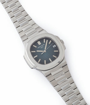 selling Patek Philippe Jumbo Nautilus 5711/1A-001 steel pre-owned sport watch for sale online at A Collected Man London UK specialist of rare watches