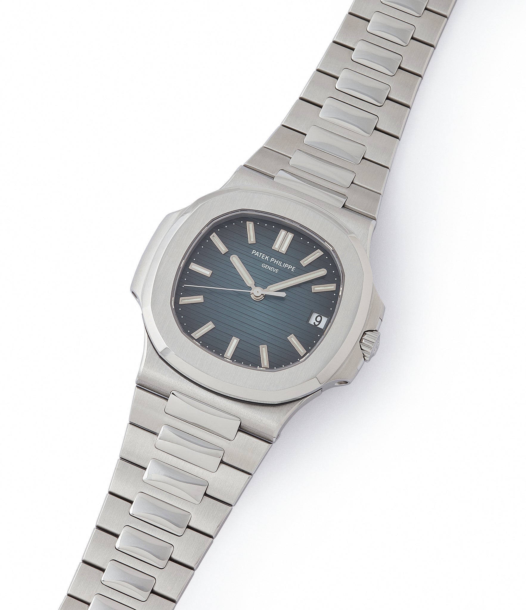 shop Patek Philippe London Jumbo Nautilus 5711/1A-001 steel pre-owned sport watch for sale online at A Collected Man London UK specialist of rare watches