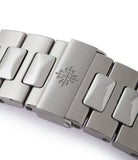 steel bracelet deployant clasp Patek Philippe Jumbo Nautilus 5711/1A-001 steel pre-owned sport watch for sale online at A Collected Man London UK specialist of rare watches