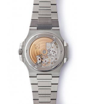 automatic 324 SC movement Patek Philippe Jumbo Nautilus 5711/1A-001 steel pre-owned sport watch for sale online at A Collected Man London UK specialist of rare watches