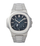 buy Patek Philippe Nautilus 5712/1A-001 steel moon phase luxury sports watch for sale online A Collected Man London UK specialist rare watches