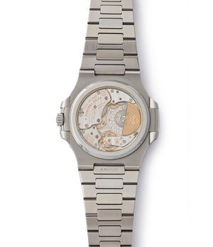 Calibre 240 PS automatic Patek Philippe Nautilus 5712/1A-001 steel moon phase luxury sports watch for sale online A Collected Man London UK specialist rare watches