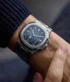 Patek Philippe Nautilus 5712/1A-001 steel moon phase luxury sports watch for sale online A Collected Man London UK specialist rare watches