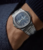 men's luxury sport watch Patek Philippe Nautilus 5712/1A-001 steel moon phase for sale online A Collected Man London UK specialist rare watches