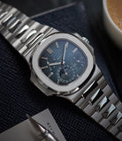 for sale Patek Philippe Nautilus Moon Phase 5712/1A-001 steel pre-owned watch for sale online at A Collected Man London UK specialist of rare watches