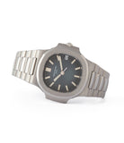 side-shot very rare Patek Philippe Nautilus 5800/1A-001 steel sport pre-owned watch for sale online at A Collected Man London UK specialist of rare watches