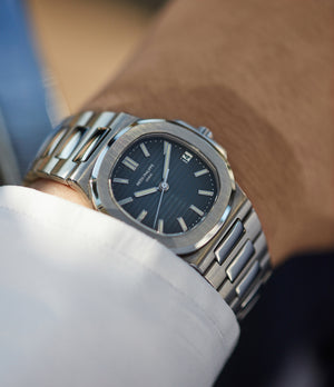 medium Patek Philippe Nautilus 5800/1A-001 steel sport pre-owned watch for sale online at A Collected Man London UK specialist of rare watches