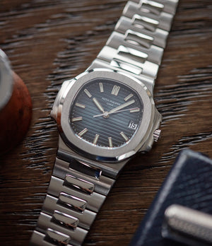 Patek Philippe rare Nautilus 5800 steel sport pre-owned watch for sale online at A Collected Man London UK specialist of rare watches