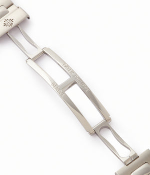 steel Patek Philippe deployant clasp Nautilus 5800/1A-001 rare luxury sports watch for sale at A Collected Man London