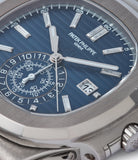blue dial Patek Philippe 40th Anniversary Nautilus 5976/1G-001 Limited Edition white gold sports watch for sale online A Collected Man London