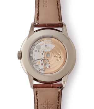 manual-winding 324 SQ Patek Philippe 5320G-001 Perpetual Calendar white gold watch for sale online at A Collected Man London UK specialist of rare watches