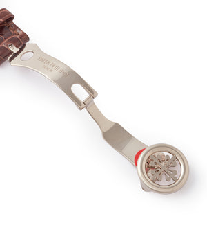 buy Patek Philippe white gold deployant clasp 5320G Perpetual Calendar white gold watch for sale online at A Collected Man London UK specialist of rare watches