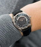 buy rare Patek Philippe Worldtimer Moonphase 5575G 175th Anniversary white gold preowned dress watch for sale online at A Collected Man London rare watch specialist