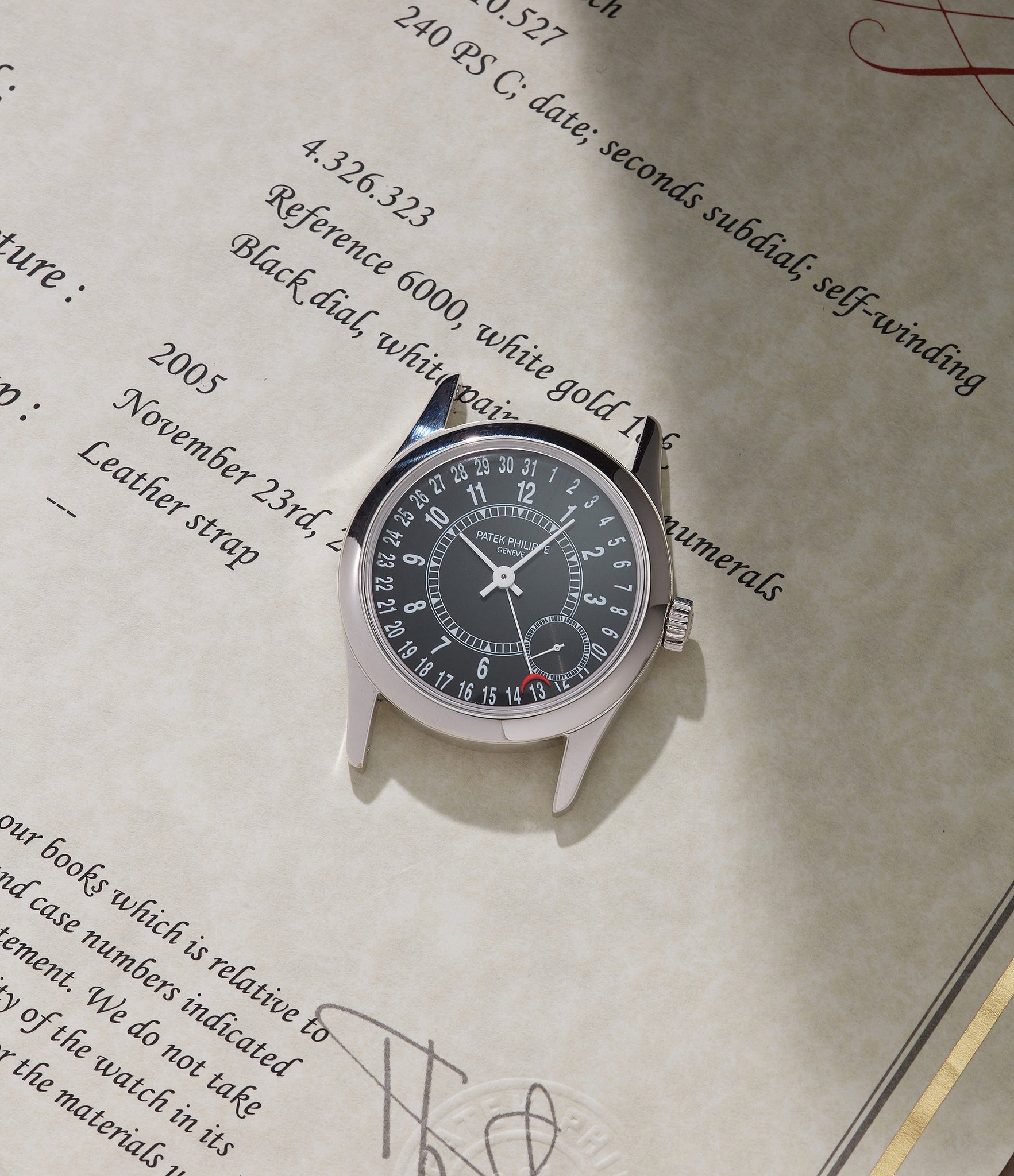 Patek Philippe Calatrava 6000G White Gold, available to buy from A Collected Man, London