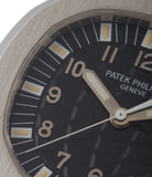 Jumbo Patek Philippe Aquanaut 5065/1A-010 steel sport pre-owned watch for sale online at A Collected Man London UK specialist of rare watches