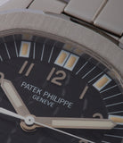 tritium Patek Philippe Aquanaut 5065/1A-010 Jumbo steel sport pre-owned watch for sale online at A Collected Man London UK specialist of rare watches