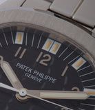 tritium Patek Philippe Aquanaut 5065/1A-010 Jumbo steel sport pre-owned watch for sale online at A Collected Man London UK specialist of rare watches