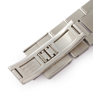 steel deployant clasp Patek Philippe Aquanaut 5065/1A-010 Jumbo steel sport pre-owned watch for sale online at A Collected Man London UK specialist of rare watches