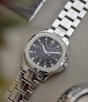 Patek Philippe Aquanaut 5065A Jumbo steel sport pre-owned watch for sale online at A Collected Man London UK specialist of rare watches