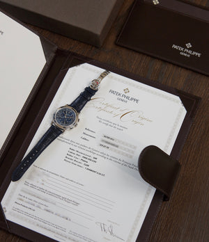 pre-owned watch Patek Philippe 5070P Saatchi Limited Edition blue dial platinum pre-owned watch for sale online A Collected Man London UK specialist of rare watches