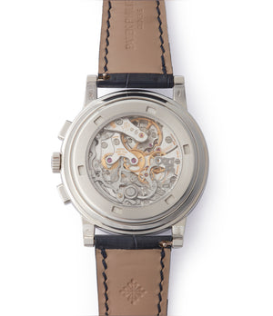 manual-winding Patek Philippe 5070P Saatchi Limited Edition blue dial platinum pre-owned watch for sale online A Collected Man London UK specialist of rare watches