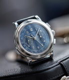 buying Patek Philippe 5070P Saatchi Limited Edition blue dial platinum pre-owned watch for sale online A Collected Man London UK specialist of rare watches