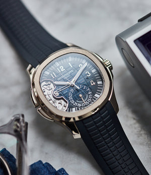 Patek philippe aquanaut hotsell travel time advanced research