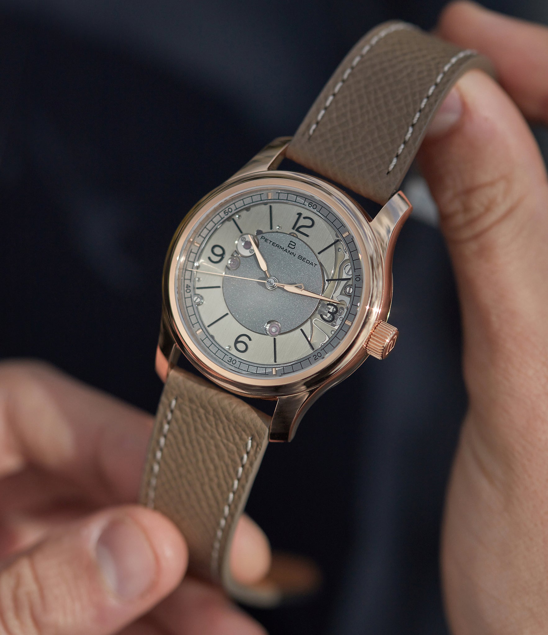 independent watchmaker Petermann Bédat 1967 Deadbeat Seconds rose gold time-only watch independent watchmakers order official retailer A Collected Man London