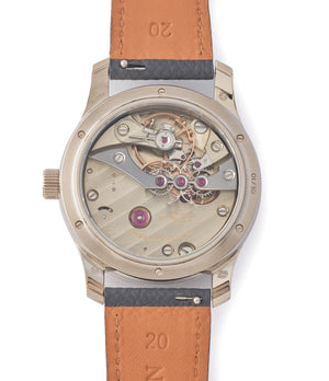 Calibre 171 hand-made Petermann Bédat 1967 Deadbeat Seconds white gold time-only watch independent watchmakers order official retailer A Collected Man London