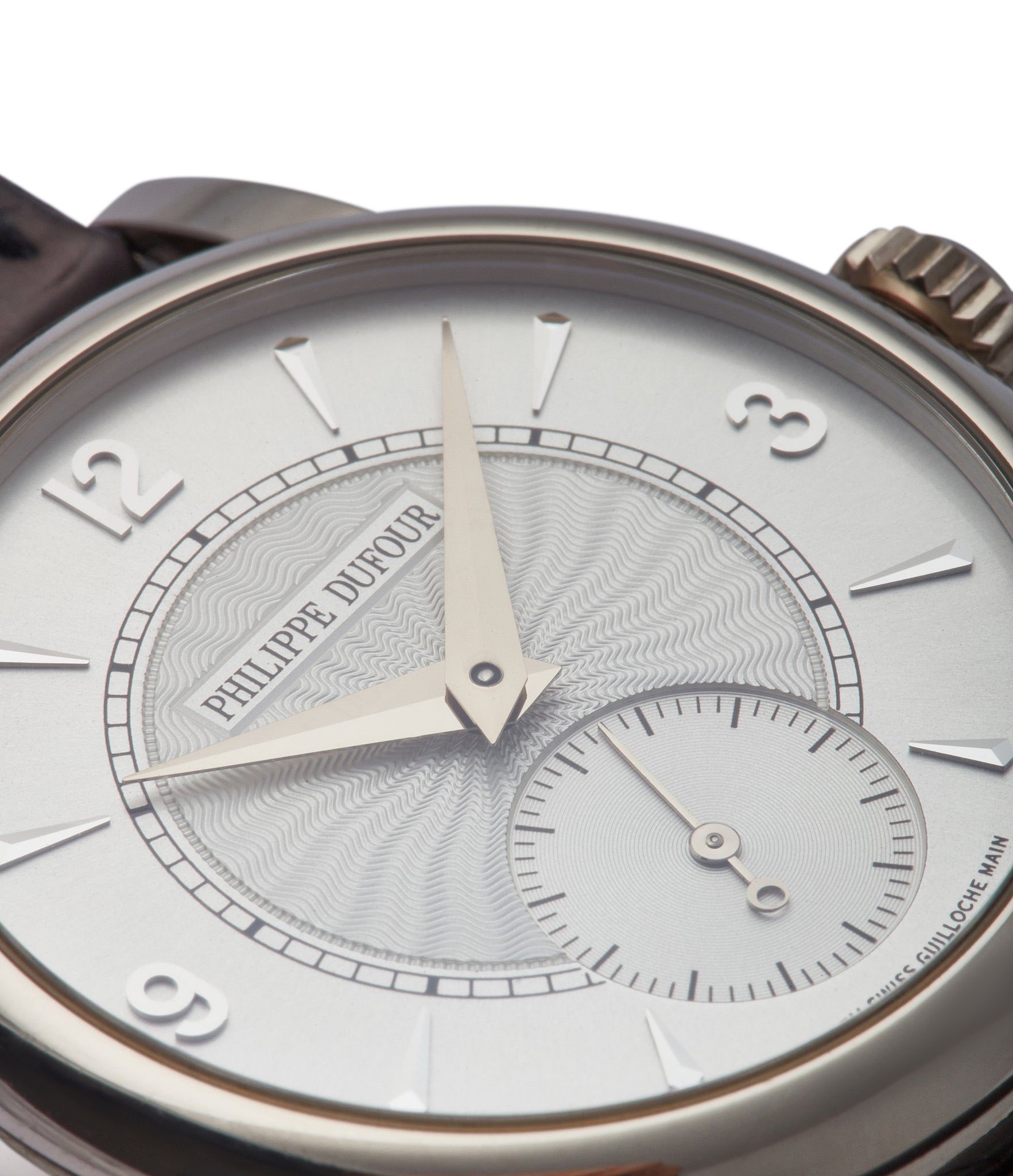 silver guilloché dial Philippe Dufour Simplicity 34mm white gold time-only rare dress watch independent watchmaker for sale online A Collected Man London UK specialist of rare watches