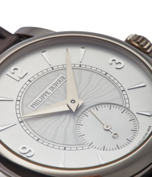 silver guilloché dial Philippe Dufour Simplicity 34mm white gold time-only rare dress watch independent watchmaker for sale online A Collected Man London UK specialist of rare watches