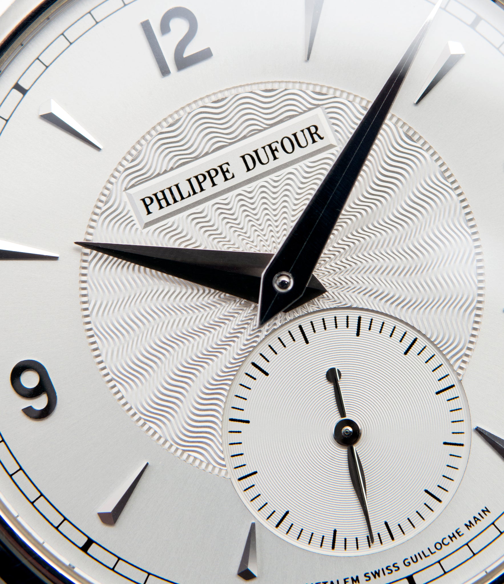 silver guilloche dial Philippe Dufour Simplicity platinum time-only dress watch for sale online at A Collected Man London UK approved specialist of preowned independent watchmakers