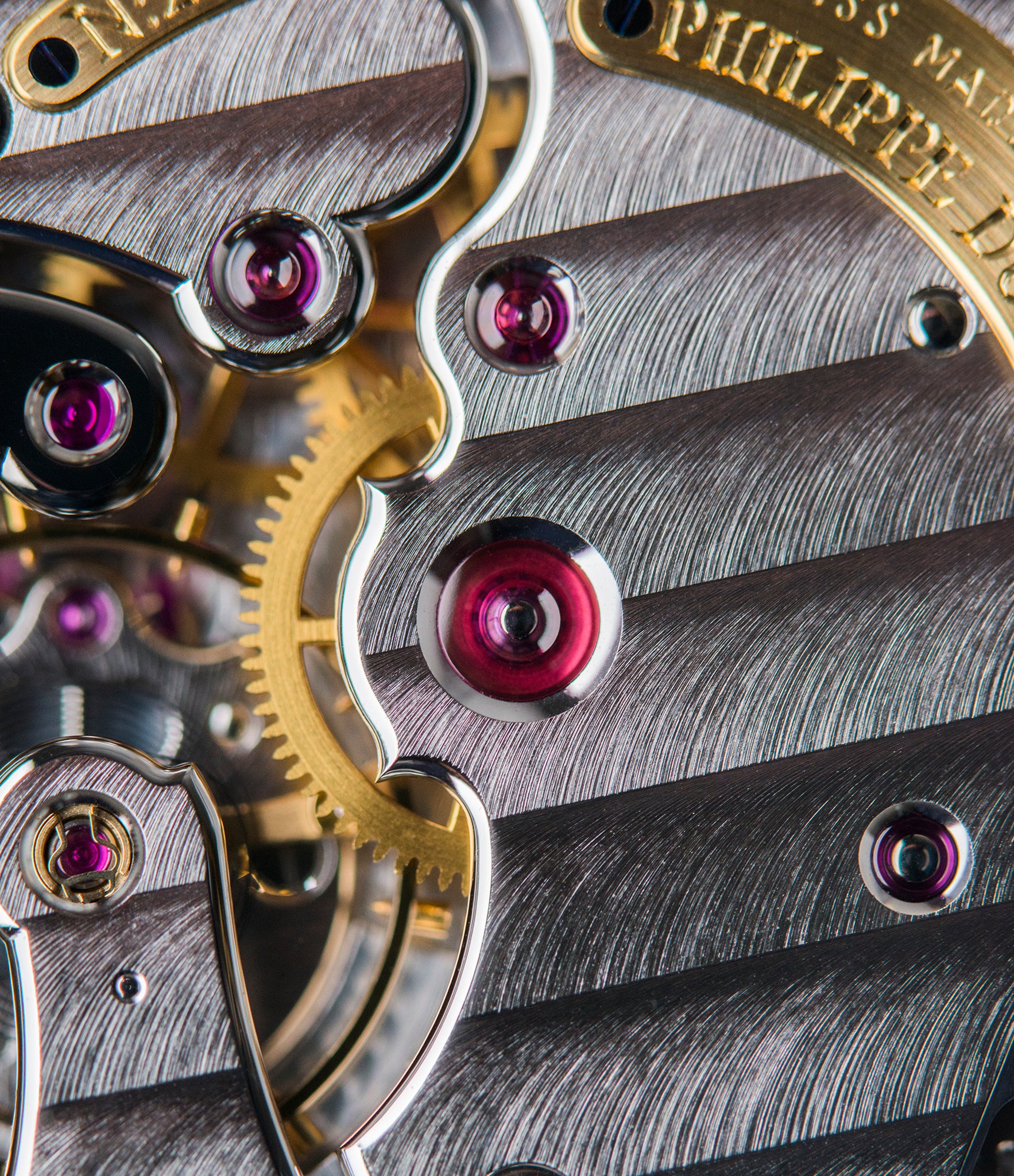 finishing on early Philippe Dufour Simplicity platinum time-only dress watch for sale online at A Collected Man London UK approved specialist of preowned independent watchmakers