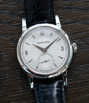 rare men's luxury watch Philippe Dufour Simplicity platinum time-only dress watch for sale online at A Collected Man London UK approved specialist of preowned independent watchmakers
