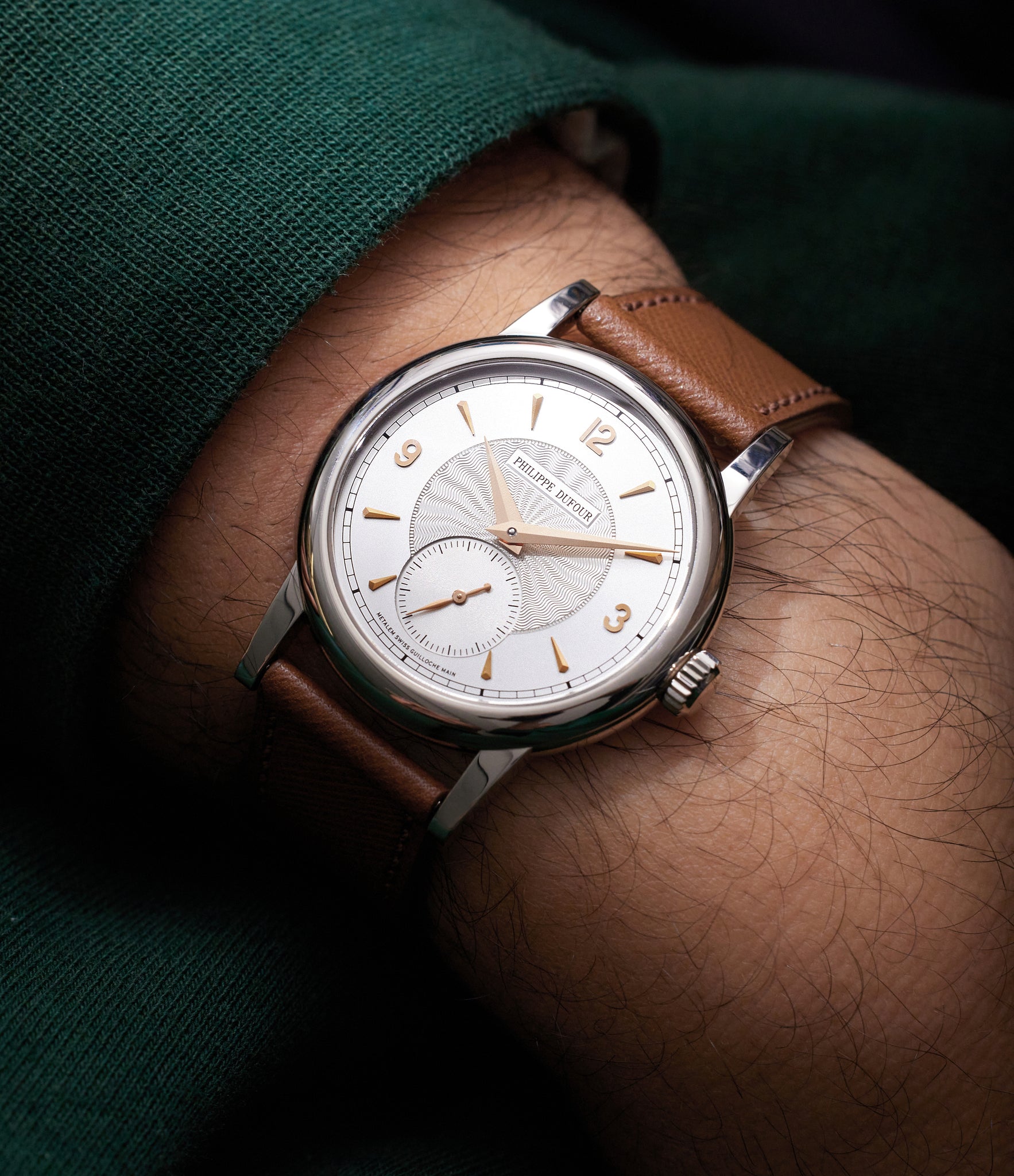 Philippe Dufour Simplicity | White Gold | Solid Silver Dial | On-wrist Swiss handmade manual winding | A Collected Man London