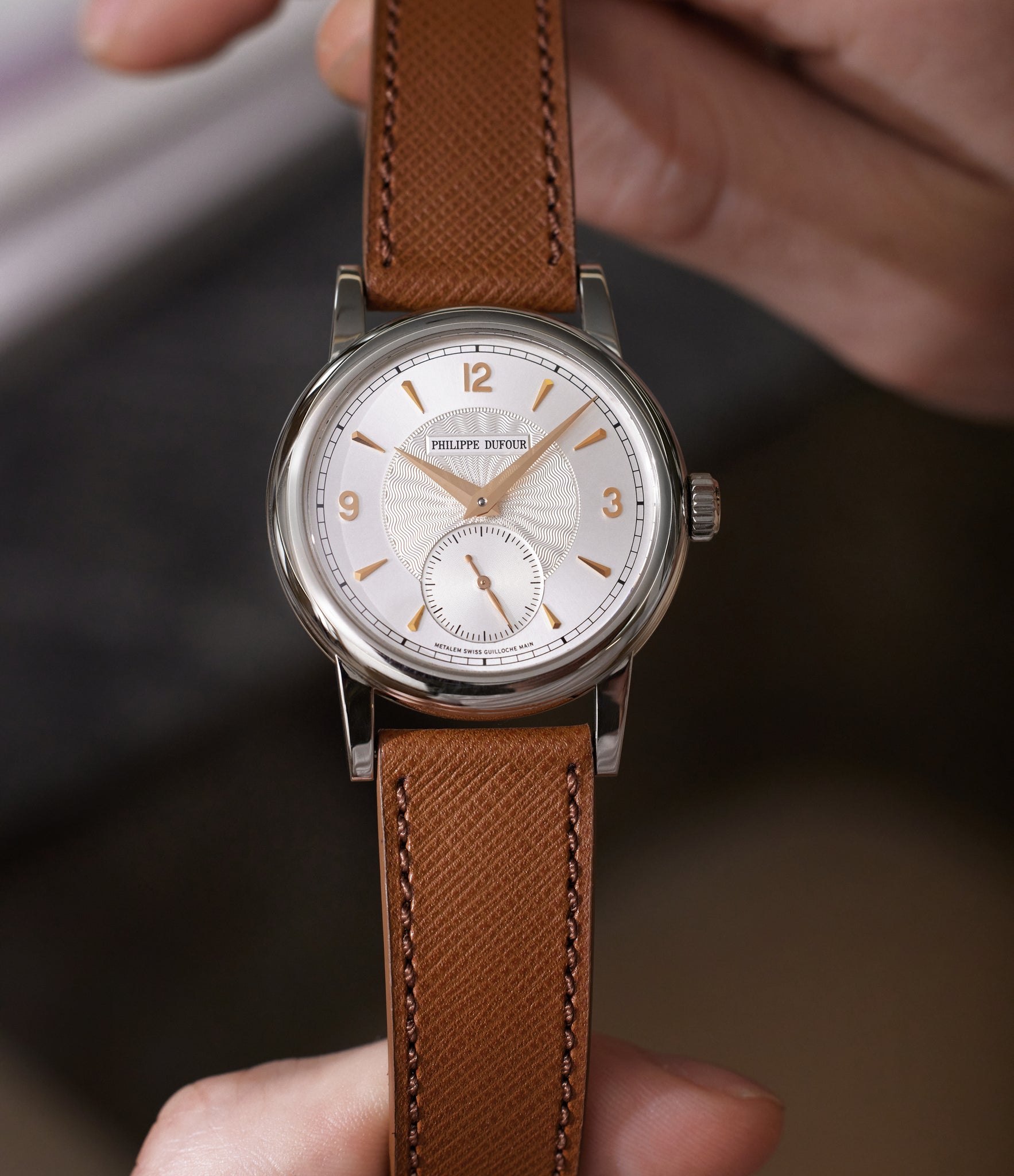 Buy saffiano quality watch strap in burnt cognac brown from A Collected Man London, in short or regular lengths. We are proud to offer these hand-crafted watch straps, thoughtfully made in Europe, to suit your watch. Available to order online for worldwide delivery.