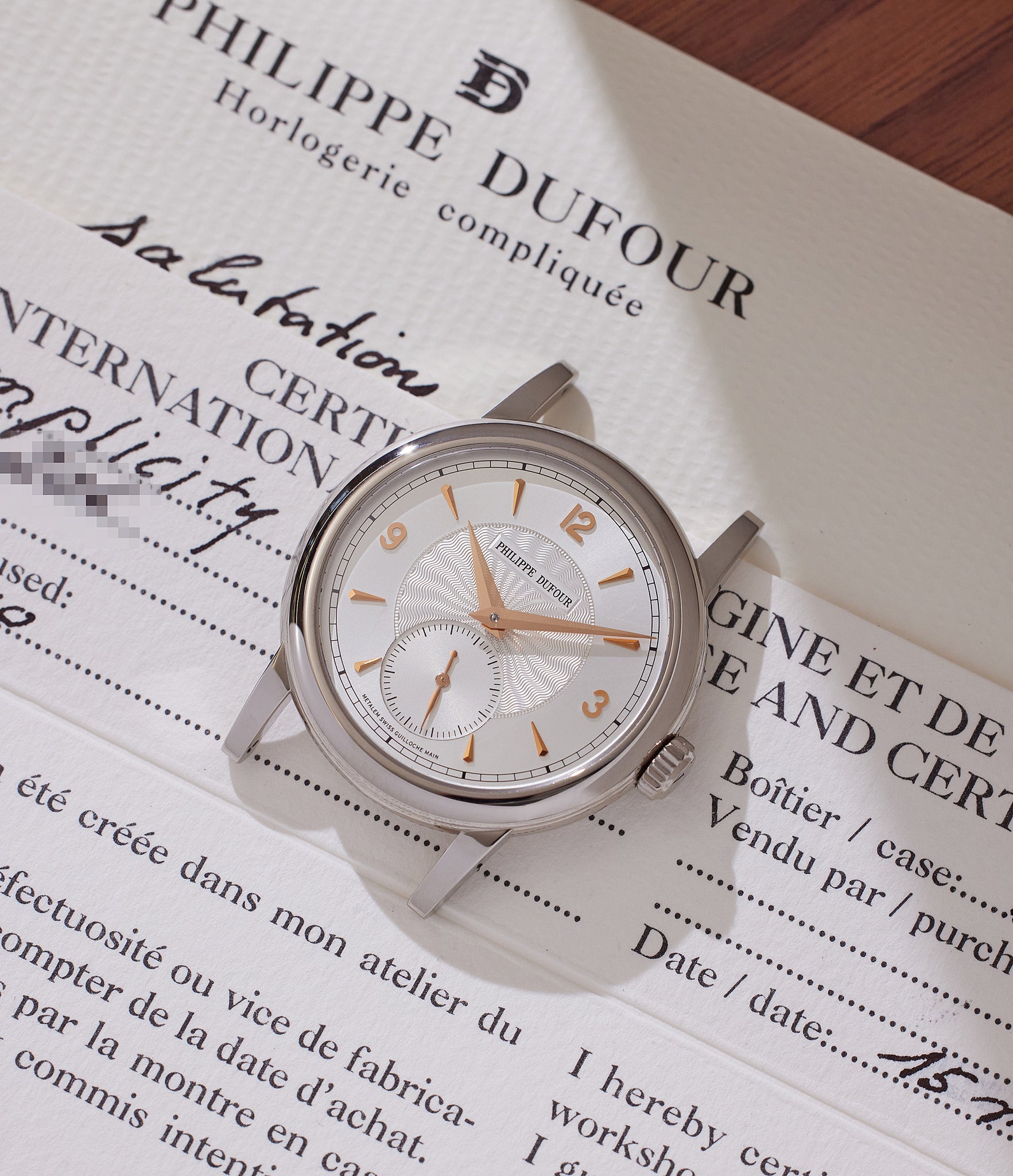 Simplicity White Gold Buy Philippe Dufour A COLLECTED MAN