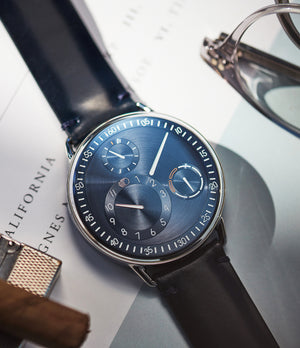 Type 1 Ressence titanium blue dial independent watchmaker watch for sale online at A Collected Man London UK specialist of rare watches