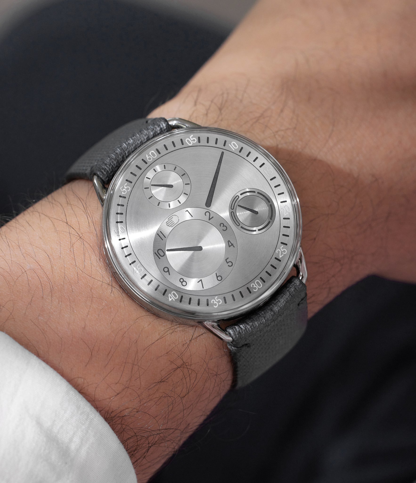 Ressence Type 1S | Dial | On-wrist | Grade 5 Titanium | A Collected Man London