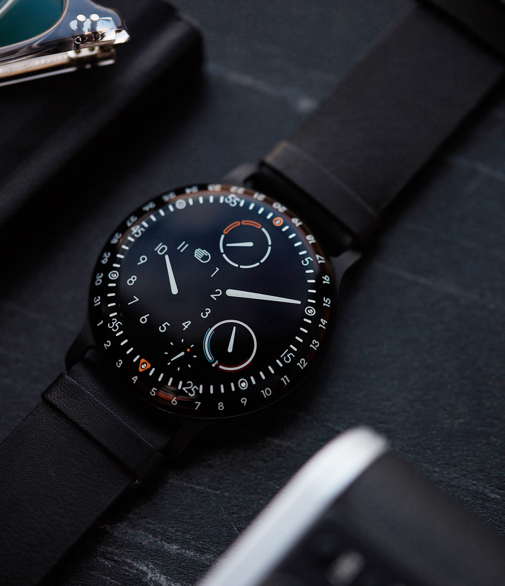 The Ressence Type 3 features both a highly unusual display and an almost unique construction. Available online at A Collected Man London