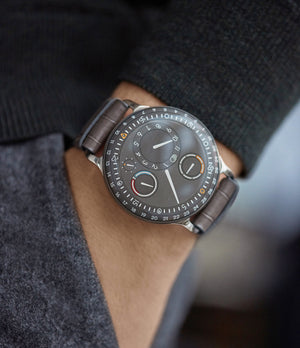 Ressence Type 3S oil-filled grey dial watch for sale online at A Collected Man London specialist of independent watchmakers