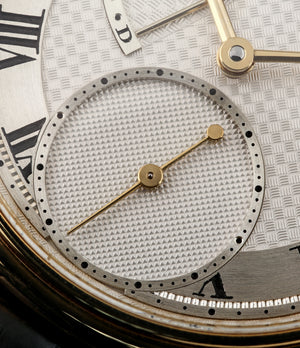 sub-seconds dial on Roger W. Smith's first Series 2 watch online in yellow gold with hand-made manual-winding movement from independent watchmaker at WATCH XCHANGE London