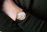 Roger W. Smith's first Series 2 watch on the wrist for sale online in yellow gold with hand-made manual-winding movement from independent watchmaker at WATCH XCHANGE London