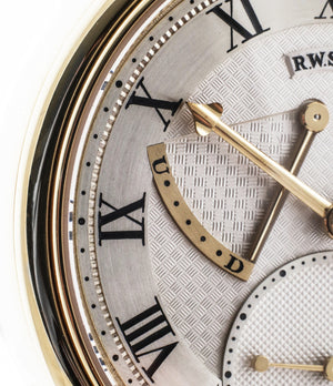 hand-engraved dial Roman numerals buy Roger W. Smith Series 2 watch independent British watchmaker yellow gold hand-made watch for sale online WATCH XCHANGE London